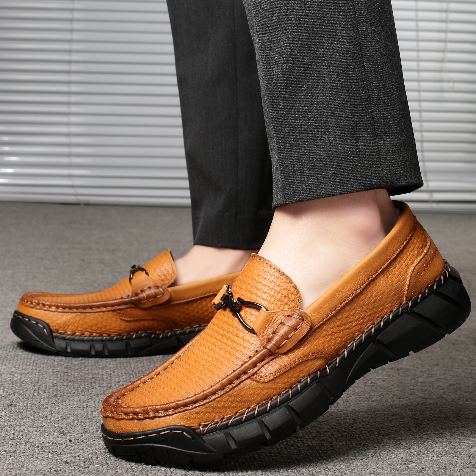 Last Day 60% OFF🔥⏱️Christmas Promotion⏱️🔥Men's genuine calfskin leather Slip-On Loafers