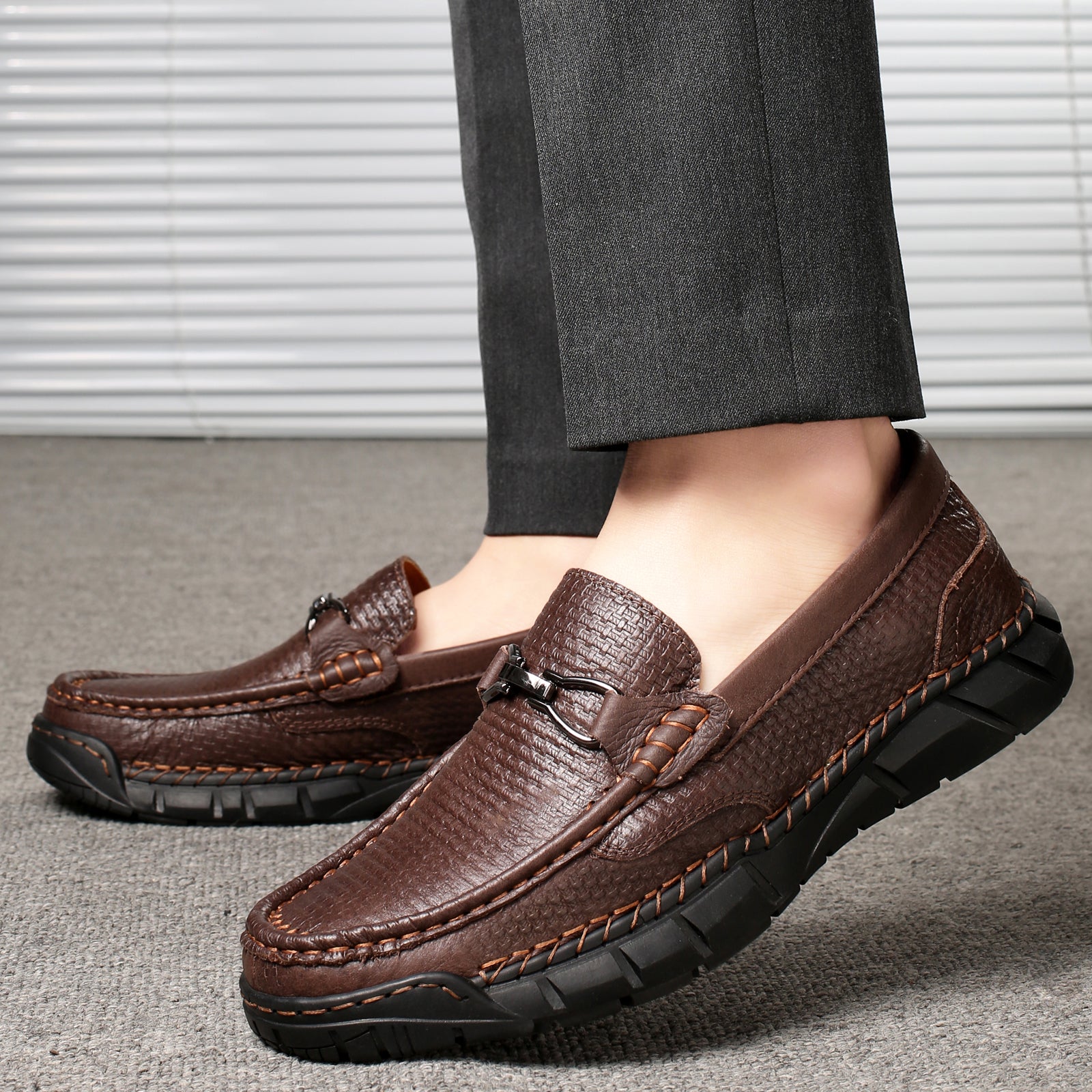 Last Day 60% OFF🔥⏱️Christmas Promotion⏱️🔥Men's genuine calfskin leather Slip-On Loafers