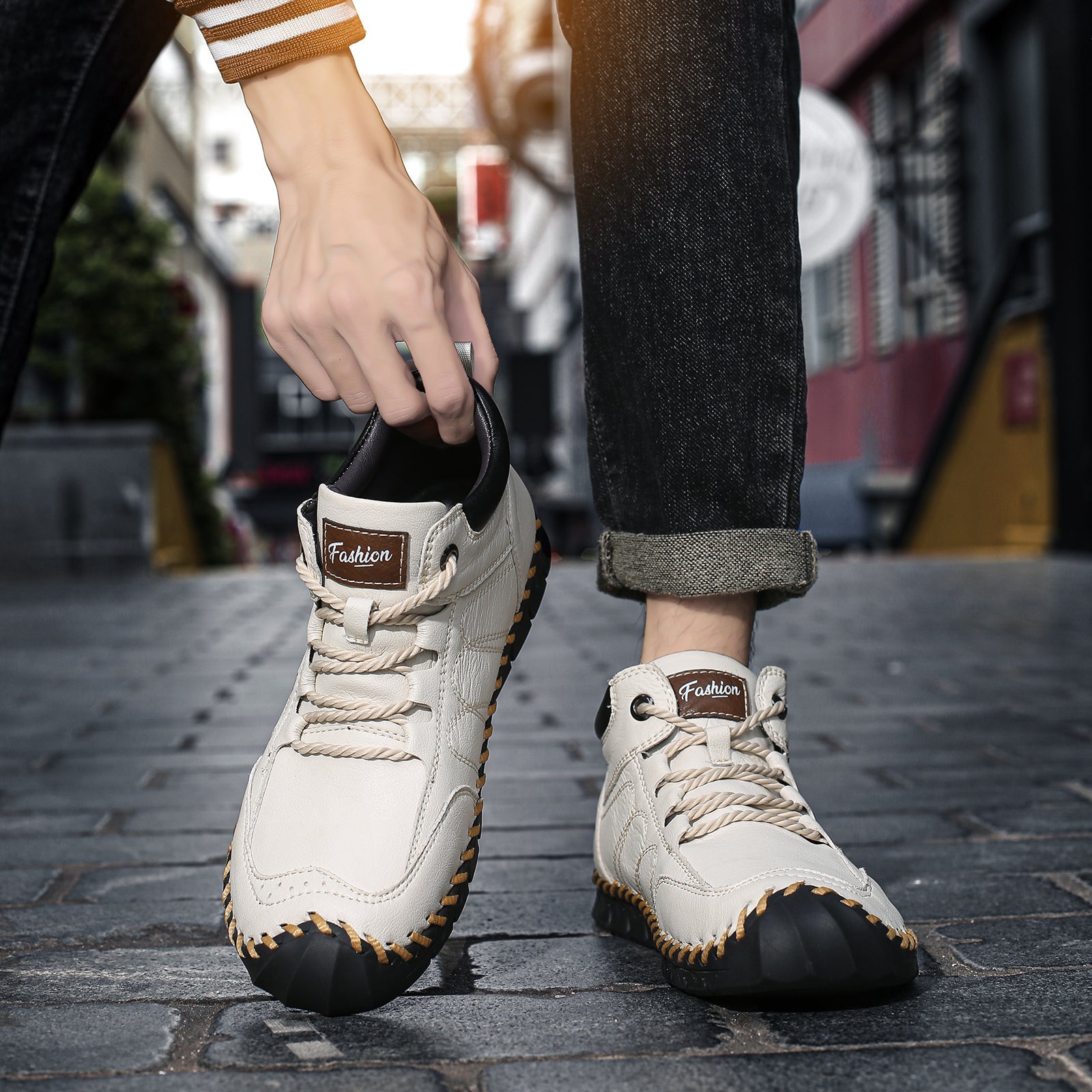 Last Day 60% OFF🔥⏱️New Arrival Promotion⏱️🔥Men's Casual Leather Good Arch Support & Non-slip Outdoor  Breathable Walking Shoes