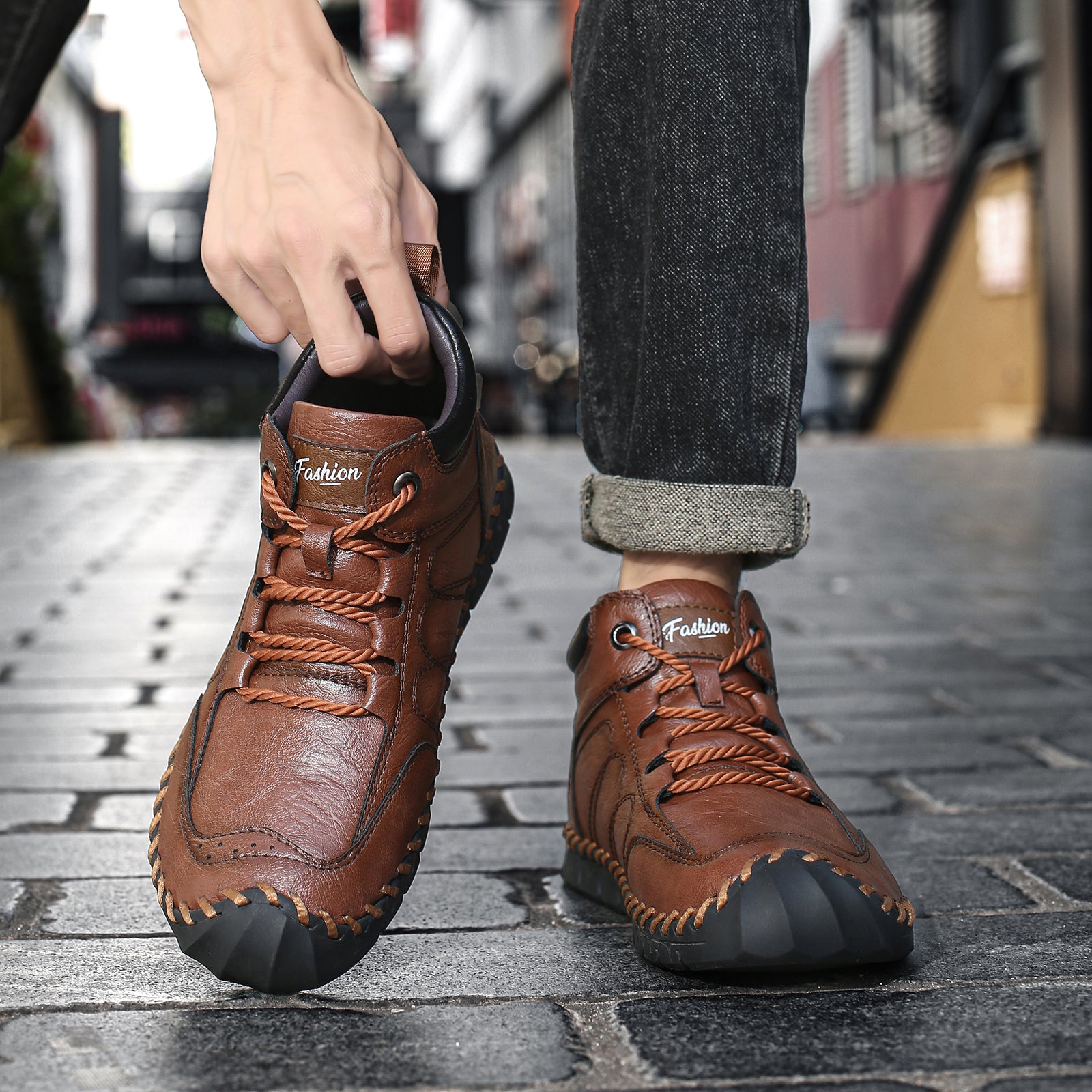 Last Day 60% OFF🔥⏱️New Arrival Promotion⏱️🔥Men's Casual Leather Good Arch Support & Non-slip Outdoor  Breathable Walking Shoes