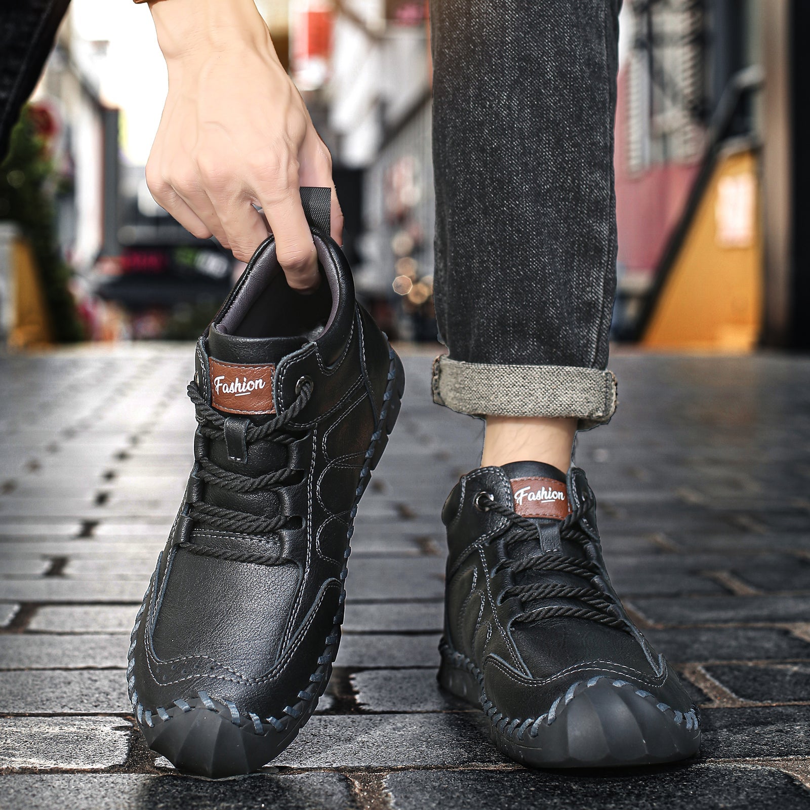 Last Day 60% OFF🔥⏱️New Arrival Promotion⏱️🔥Men's Casual Leather Good Arch Support & Non-slip Outdoor  Breathable Walking Shoes