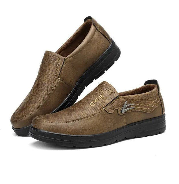Men Microfiber Fabric Comfy Soft Flat Casual Shoes