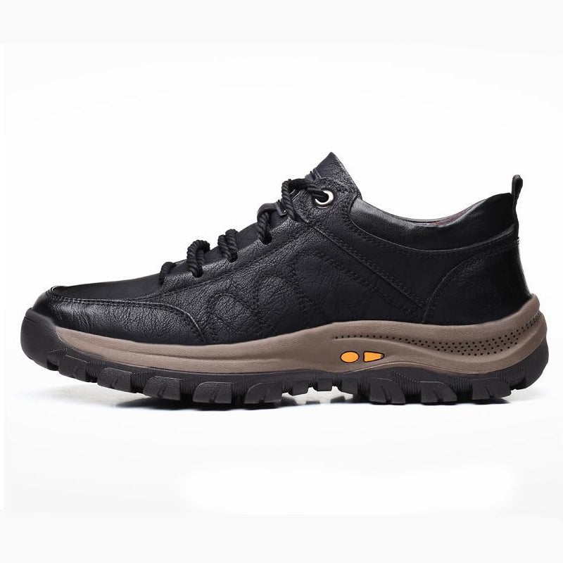 Men's Casual Leather Good Arch Support & Non-slip Outdoor  Breathable Walking Shoes