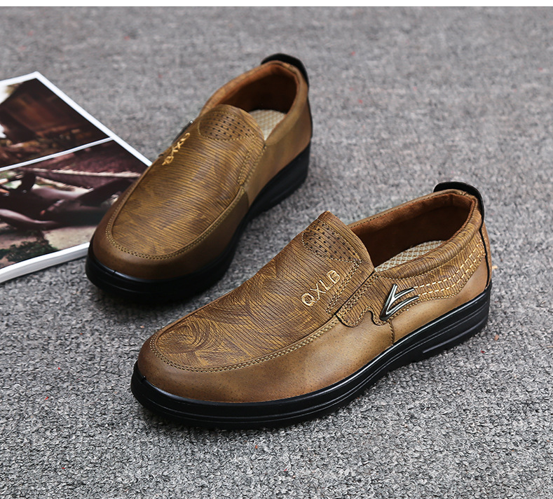 Men Microfiber Fabric Comfy Soft Flat Casual Shoes