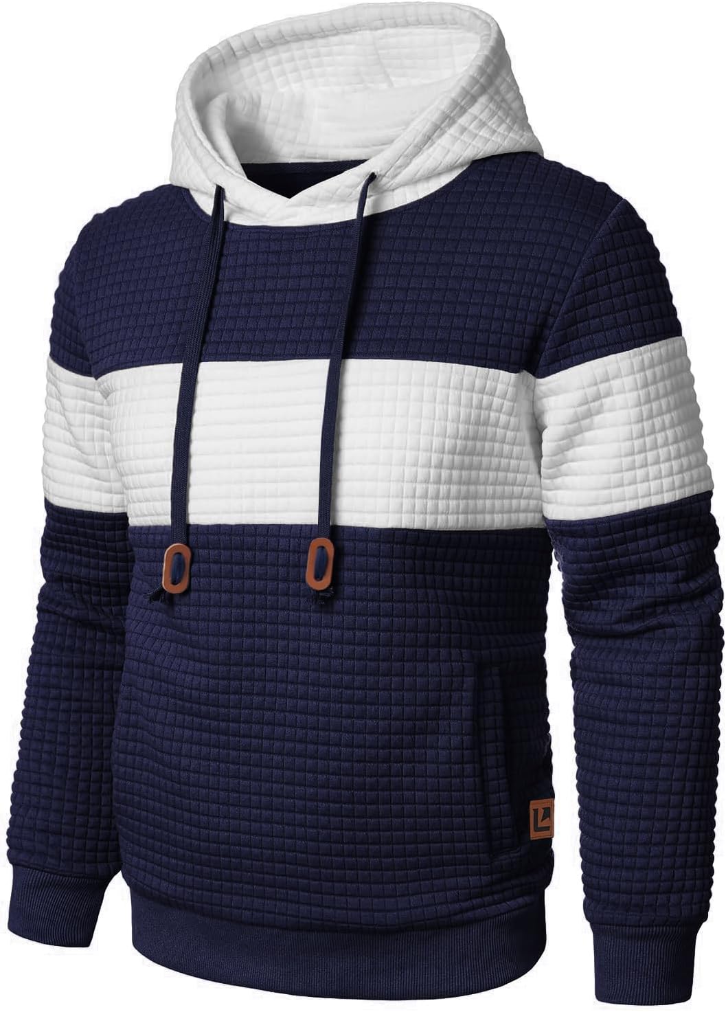 🔥2025 New🔥Long Sleeve Patchwork Plaid Jacquard Hoodie