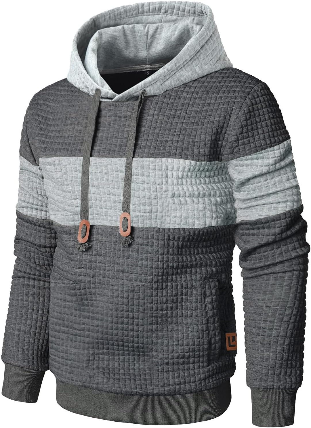 🔥2025 New🔥Long Sleeve Patchwork Plaid Jacquard Hoodie