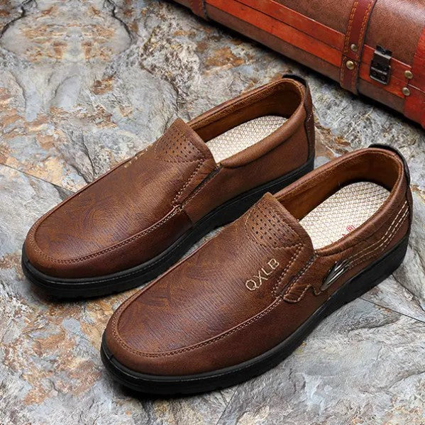 Men Microfiber Fabric Comfy Soft Flat Casual Shoes