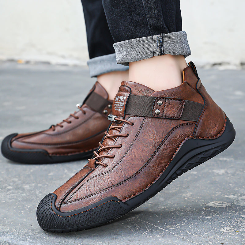 LAST DAY! 60% OFF 🔥⏱️ Best - Selling Style ⏱️🔥 Men’s Hand - Stitched Non - Slip Casual Leather Boots | Stylish & Casual