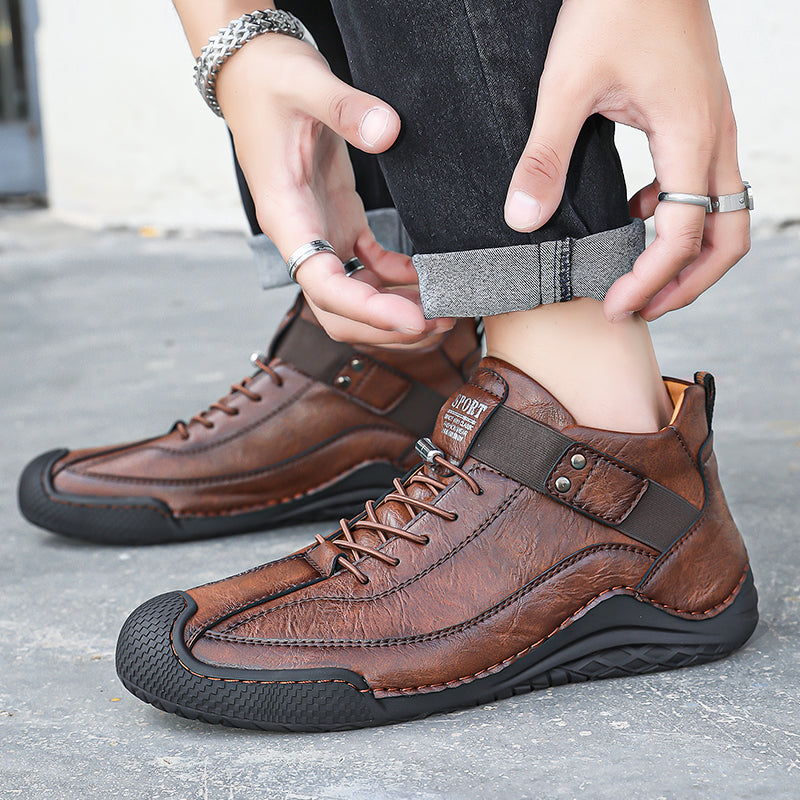LAST DAY! 60% OFF 🔥⏱️ Best - Selling Style ⏱️🔥 Men’s Hand - Stitched Non - Slip Casual Leather Boots | Stylish & Casual