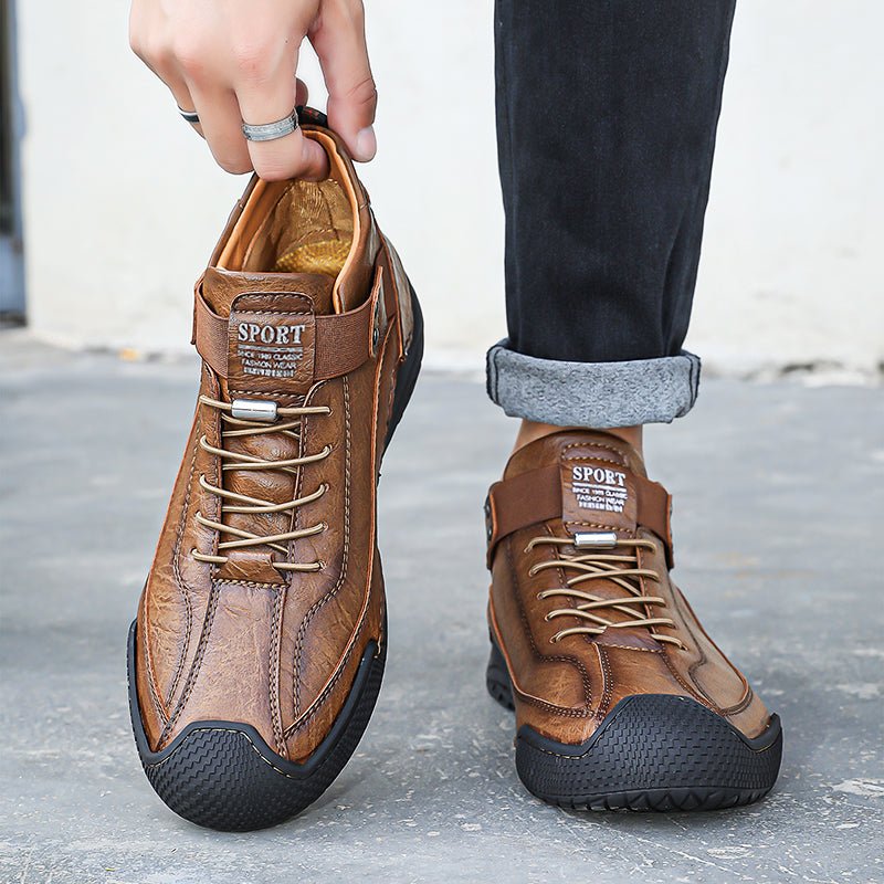 LAST DAY! 60% OFF 🔥⏱️ Best - Selling Style ⏱️🔥 Men’s Hand - Stitched Non - Slip Casual Leather Boots | Stylish & Casual