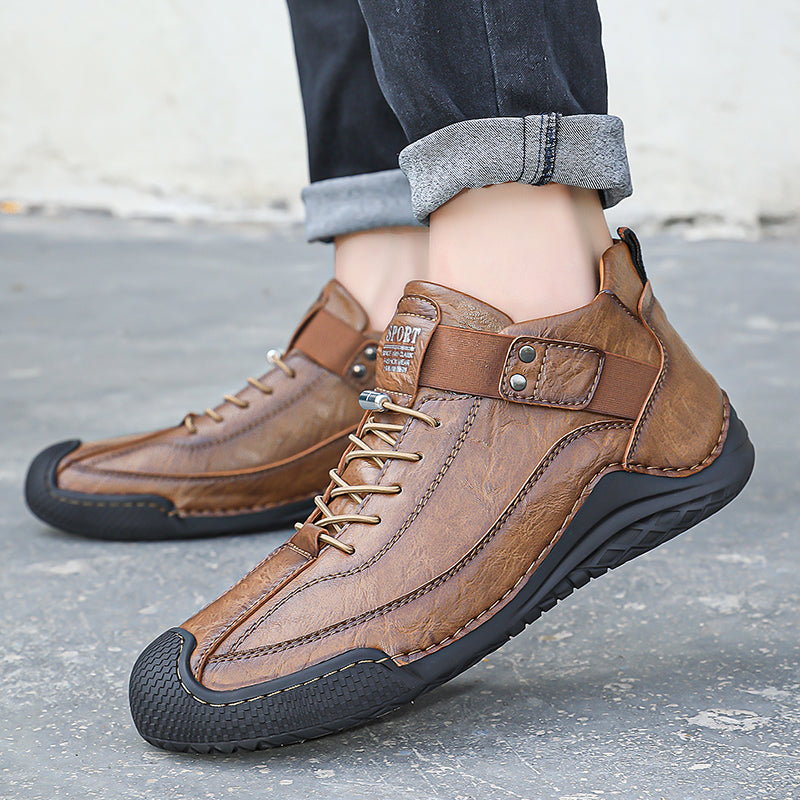 LAST DAY! 60% OFF 🔥⏱️ Best - Selling Style ⏱️🔥 Men’s Hand - Stitched Non - Slip Casual Leather Boots | Stylish & Casual