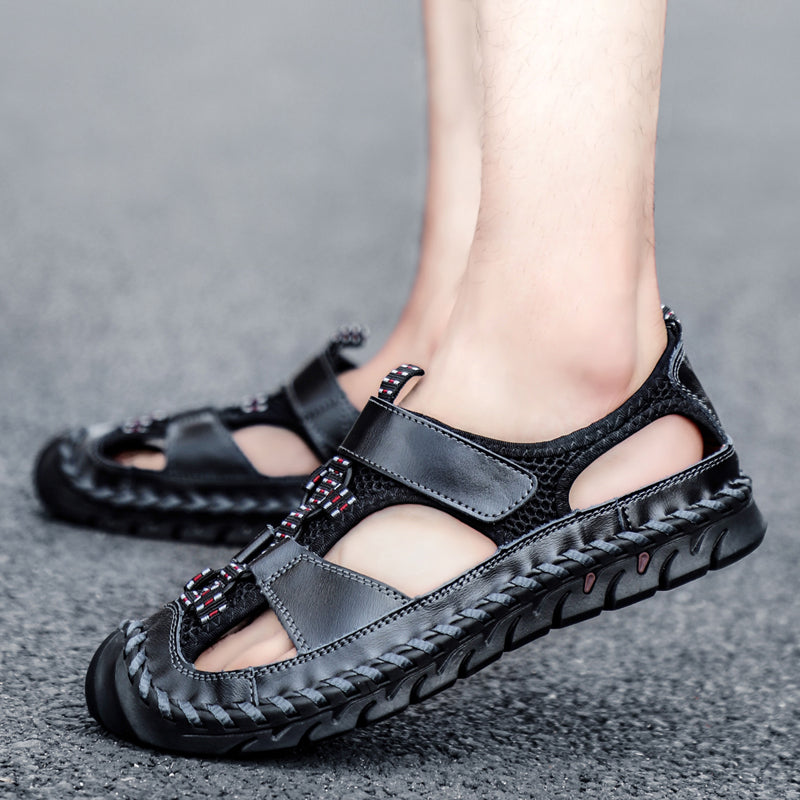 đ„On This Week Sale 70% OFFđ„Mens Casual Comfy Leather Slip On Sandals, Comfy Orthopedic Walking Shoes