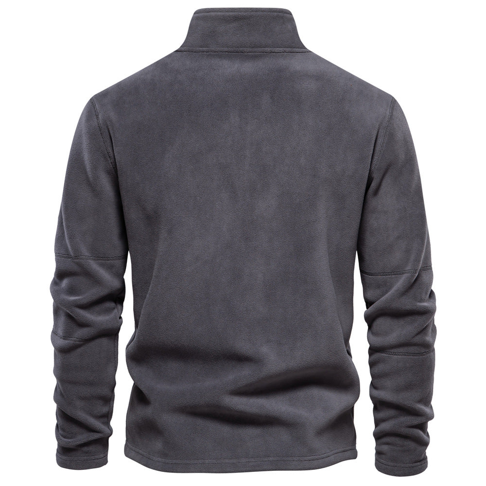Men's Outdoor Casual Stand Collar Fleece Jacket