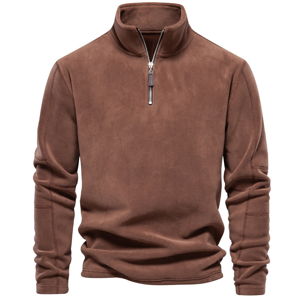 Men's Outdoor Casual Stand Collar Fleece Jacket