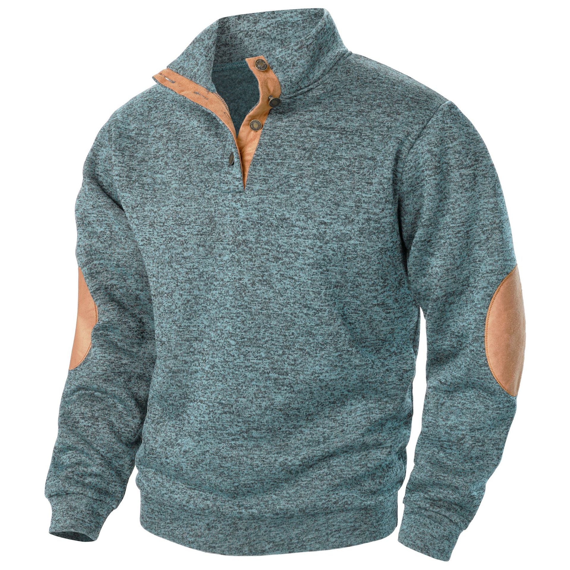 Men's Outdoor Casual Henley Long Sleeve Sweater