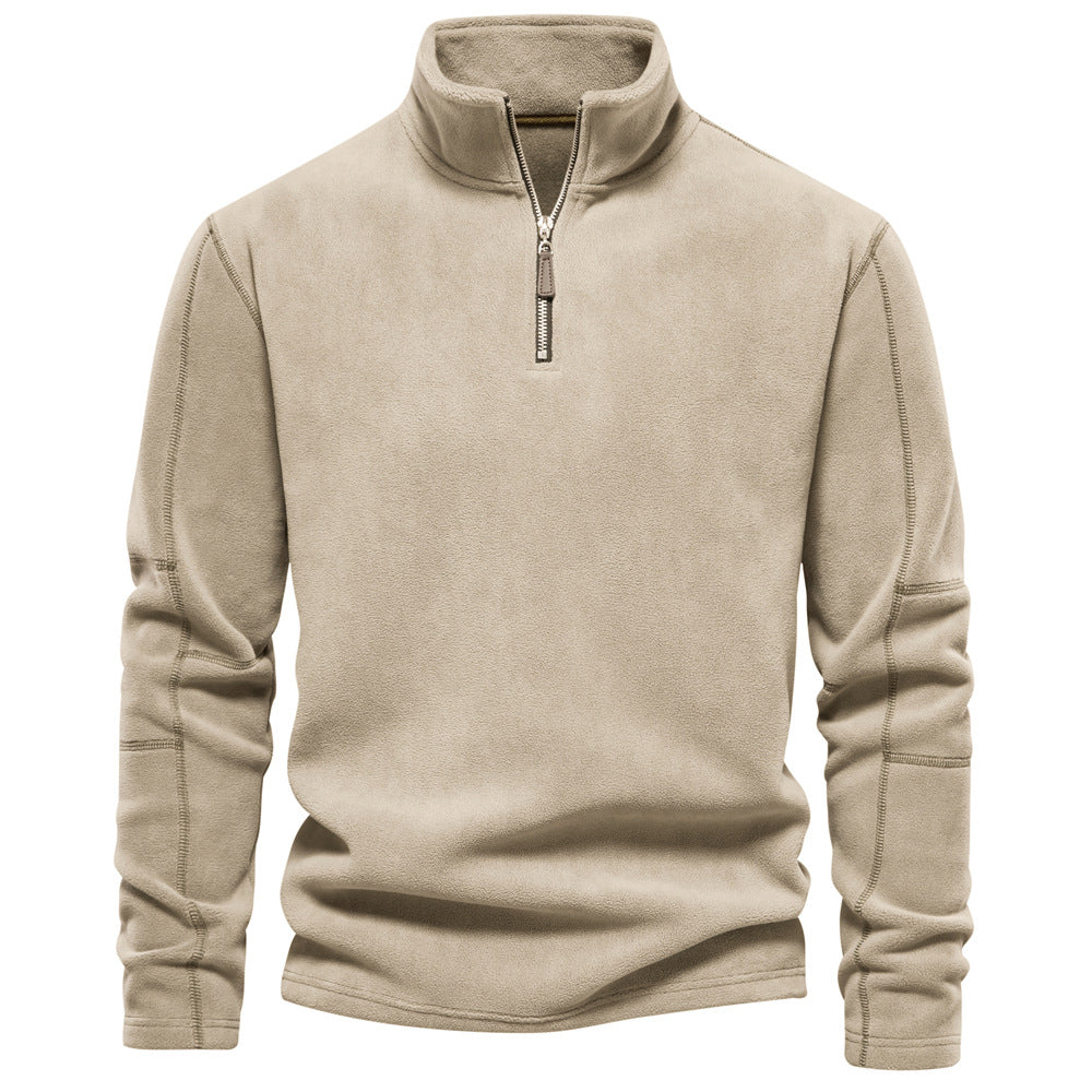 Men's Outdoor Casual Stand Collar Fleece Jacket