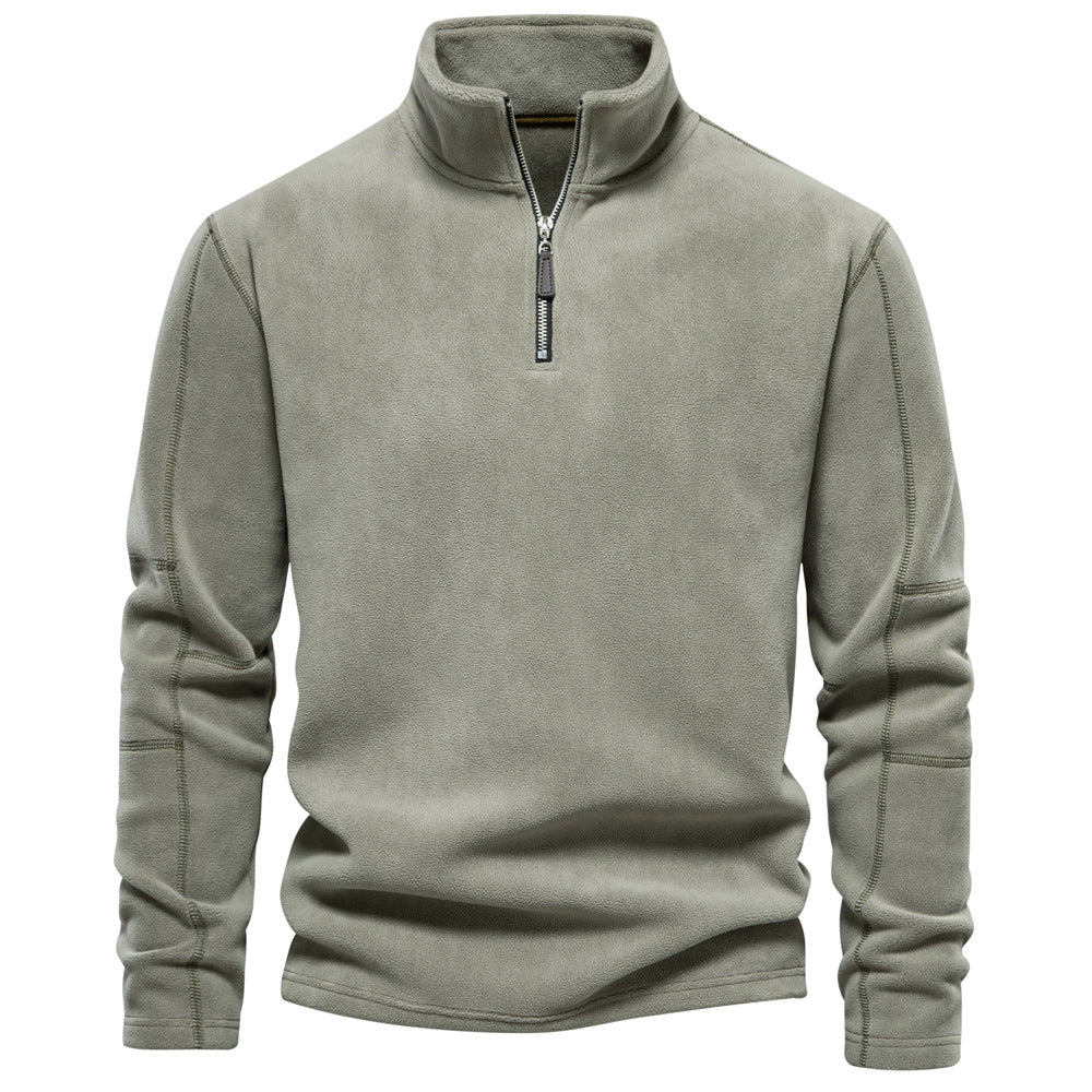 Men's Outdoor Casual Stand Collar Fleece Jacket