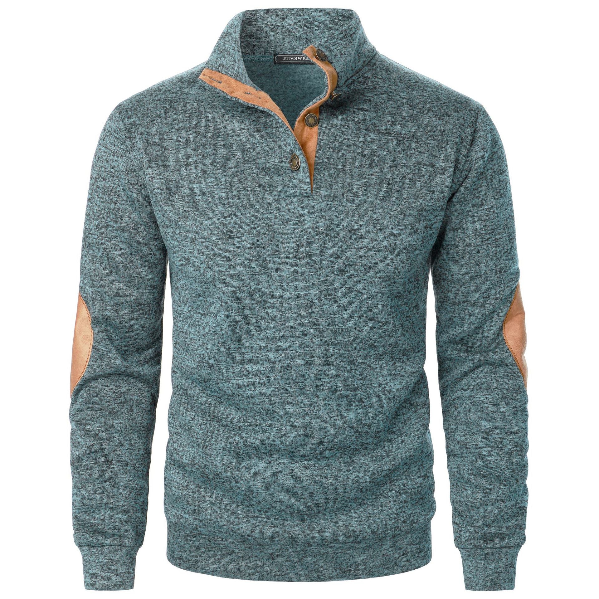 Men's Outdoor Casual Henley Long Sleeve Sweater