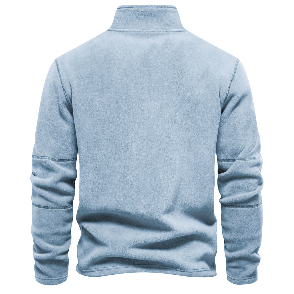 Men's Outdoor Casual Stand Collar Fleece Jacket