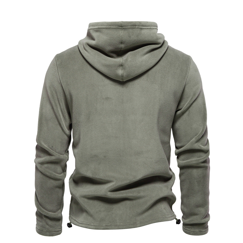 Men's Outdoor Casual Stand Collar Fleece Jacket