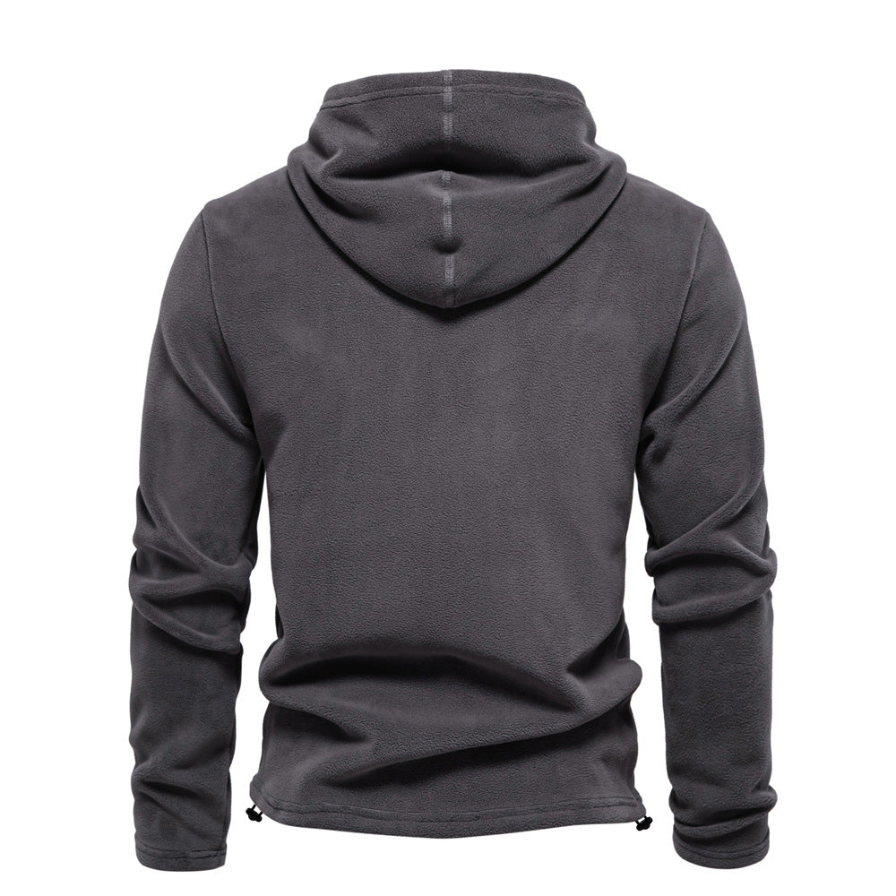 Men's Outdoor Casual Stand Collar Fleece Jacket
