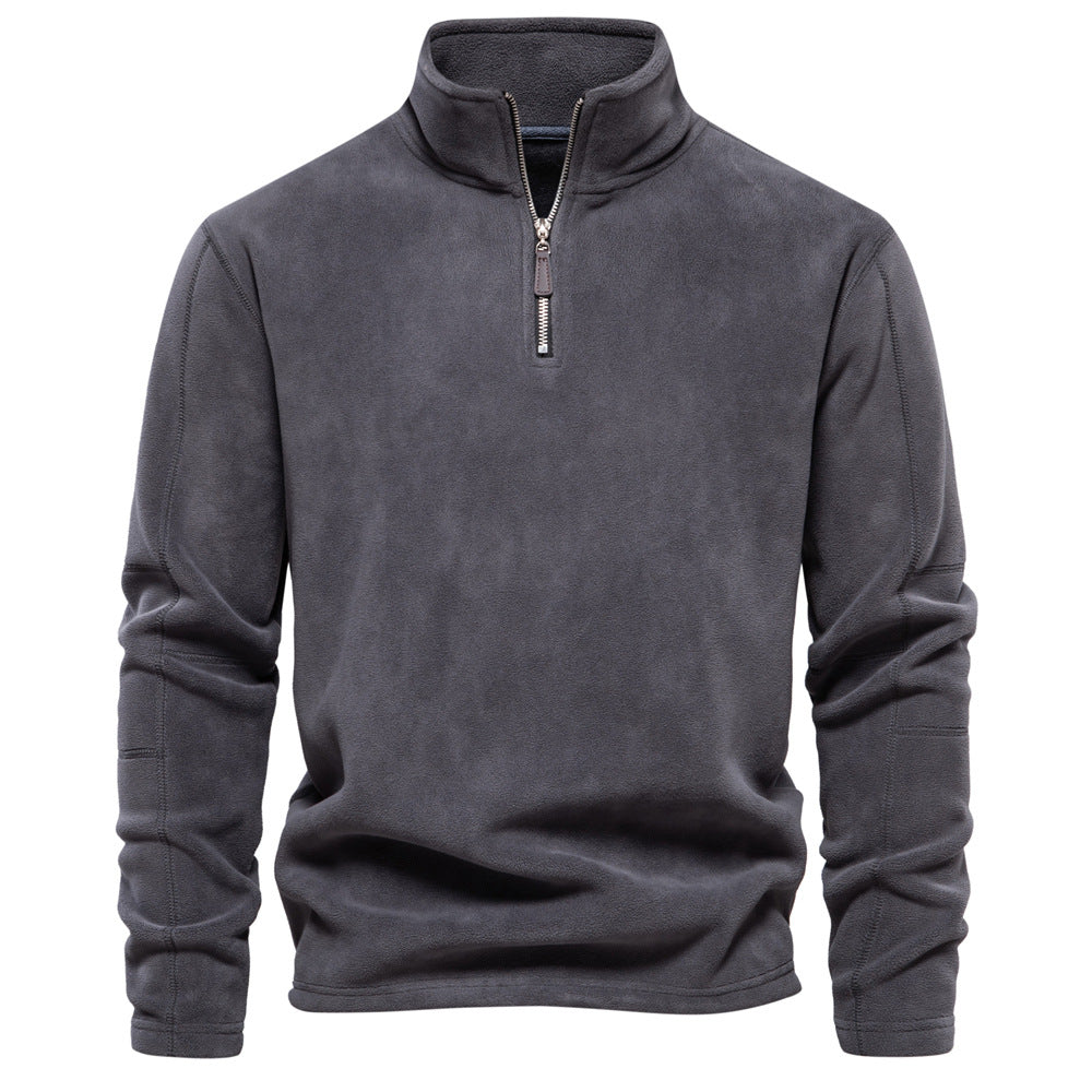 Men's Outdoor Casual Stand Collar Fleece Jacket