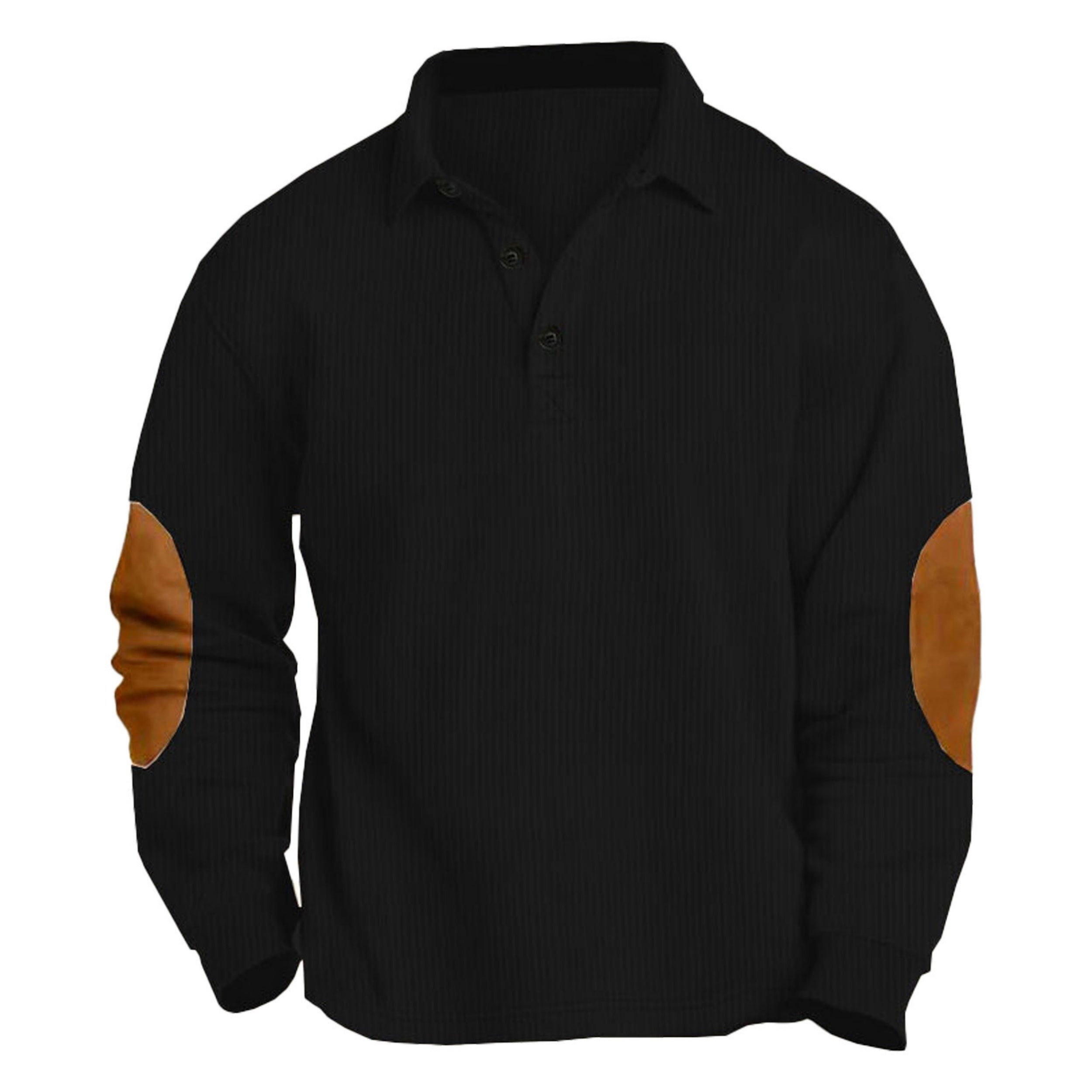Men's Outdoor  Long-Sleeved Lapel Top Ribbed Sweater