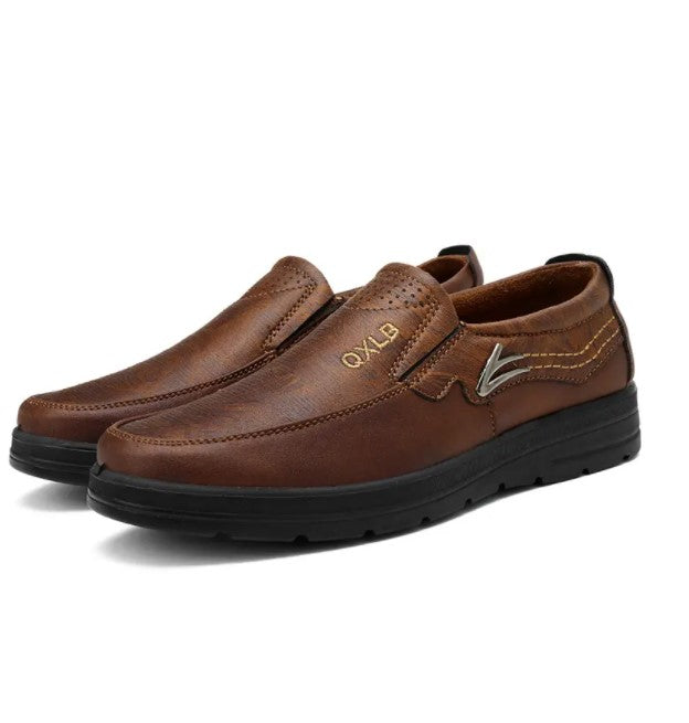 Men Microfiber Fabric Comfy Soft Flat Casual Shoes