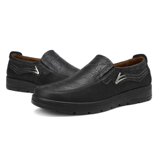 Men Microfiber Fabric Comfy Soft Flat Casual Shoes