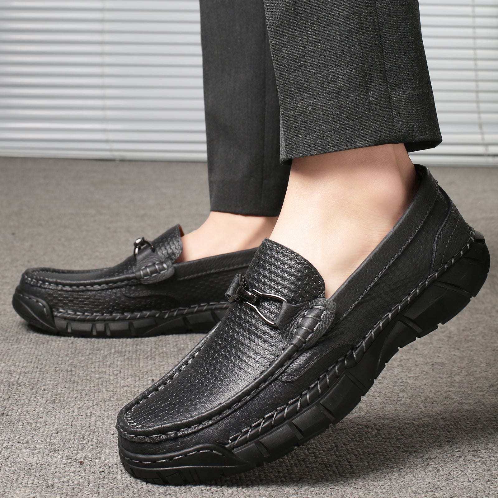 Last Day 60% OFF🔥⏱️Christmas Promotion⏱️🔥Men's genuine calfskin leather Slip-On Loafers