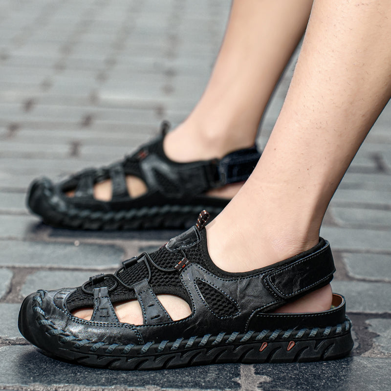 🔥Last Day 70% Off🔥Men's Casual Comfort Leather Sandals, Comfortable Orthopedic Walking Shoes